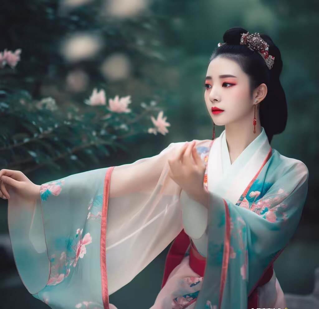 图片[3]-Midjourney关键词-AI生成中国风古装汉服美女人像提示关键词-三石资源库