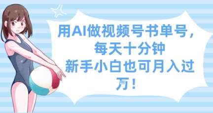 用AI做视频号书单号，每天十分钟，新手小白也可月入过W-三石资源库
