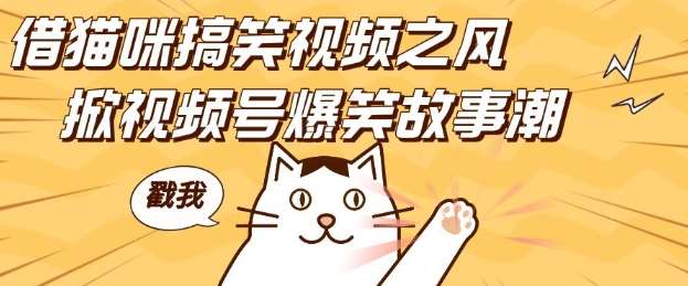 借猫咪搞笑视频之风，掀视频号爆笑故事潮，轻松日入四位数，无门槛快速入门!-三石资源库