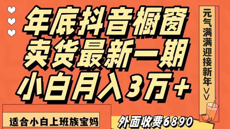 外面收费6890元年底抖音橱窗卖货最新一期,小白月入3万,适合小白上班族宝妈【揭秘】-三石资源库