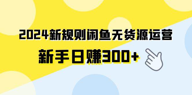 （9522期）2024新规则闲鱼无货源运营新手日赚300+-三石资源库
