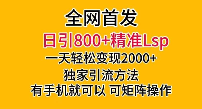 全网首发！日引800+精准老色批，一天变现2000+，独家引流方法，可矩阵操作【揭秘】-三石资源库