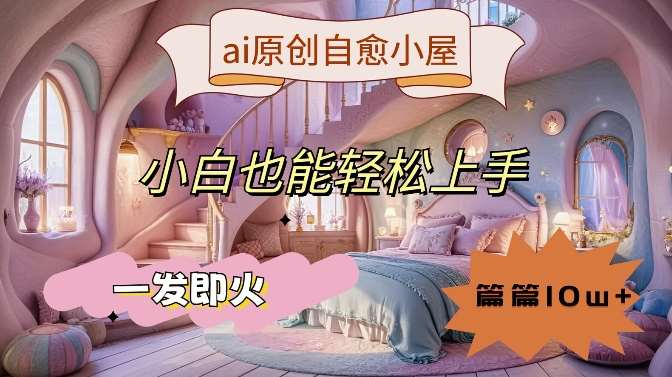 ai原创治愈小屋，小白也能轻松上手，一发即火，篇篇10w+【揭秘】-三石资源库