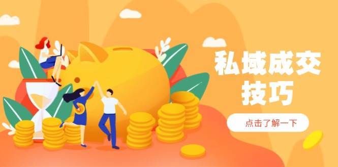 私域成交技巧，帮你从入门到精通，破解四大痛点，快速变现，轻松收钱-三石淘金网