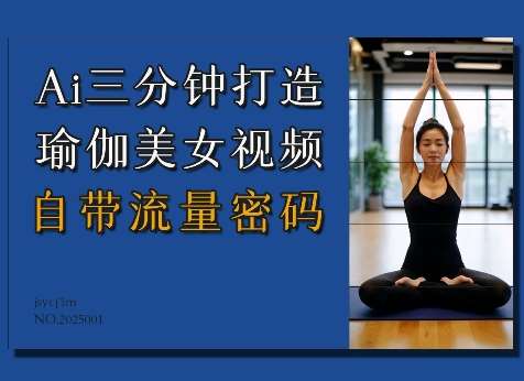 Ai3分钟打造瑜伽美女视频，自带流量密码-三石资源库