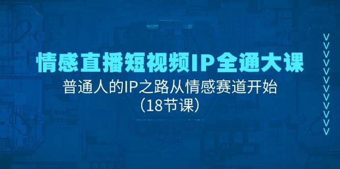 情感直播短视频IP全通大课，普通人的IP之路从情感赛道开始（18节课）-三石淘金网