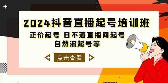 2024抖音直播起号培训班，正价起号 日不落直播间起号 自然流起号等（33节）-三石资源库