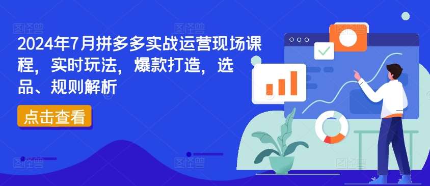 2024年7月拼多多实战运营现场课程，实时玩法，爆款打造，选品、规则解析-三石资源库
