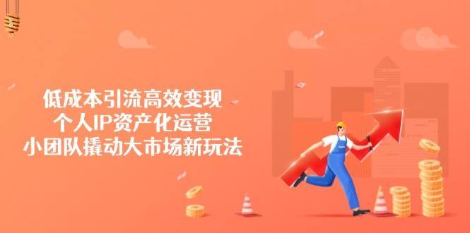 低成本引流高效变现，个人IP资产化运营，小团队撬动大市场新玩法-三石资源库