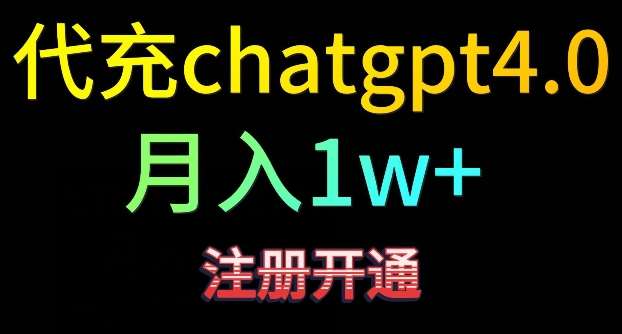 代充chatgpt4，日入500+，精准引流，暴力变现【揭秘】-三石资源库