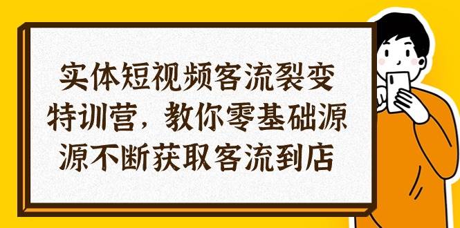 （10904期）实体-短视频客流 裂变特训营，教你0基础源源不断获取客流到店（29节）-三石资源库