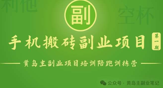 手机搬砖小副业项目训练营1.0，实测1小时收益50+，一部手机轻松日入100+-三石资源库