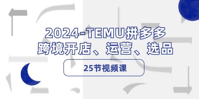 （12106期）2024-TEMU拼多多·跨境开店、运营、选品（25节视频课）-三石资源库