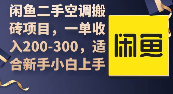 （9539期）闲鱼二手空调搬砖项目，一单收入200-300，适合新手小白上手-三石资源库