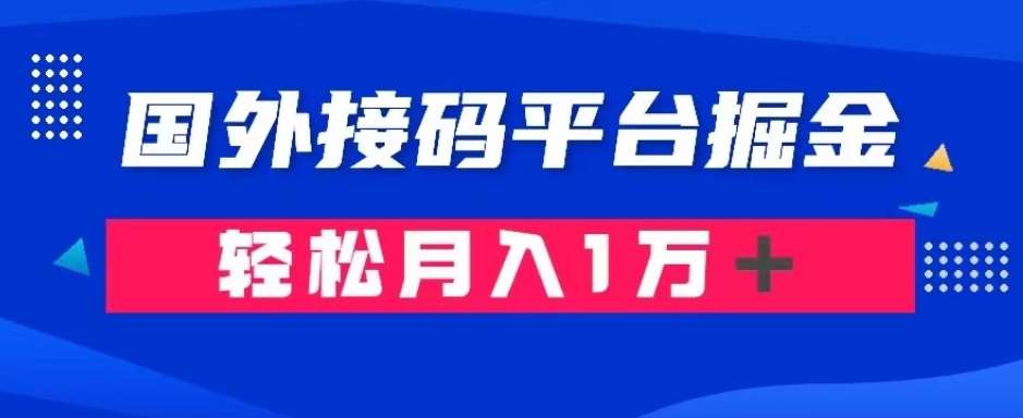 通过国外接码平台掘金：成本1.3，利润10＋，轻松月入1万＋【揭秘】-三石资源库