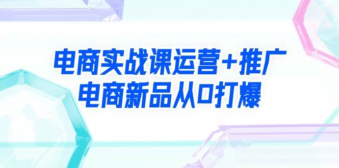 （9313期）电商实战课运营+推广，电商新品从0打爆（99节视频课）-三石资源库