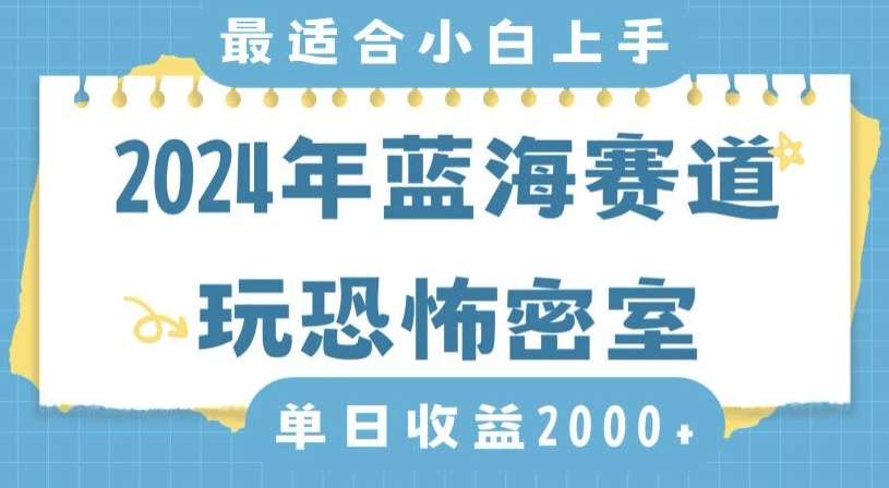 2024年蓝海赛道玩恐怖密室日入2000+，无需露脸，不要担心不会玩游戏，小白直接上手，保姆式教学【揭秘】-三石资源库