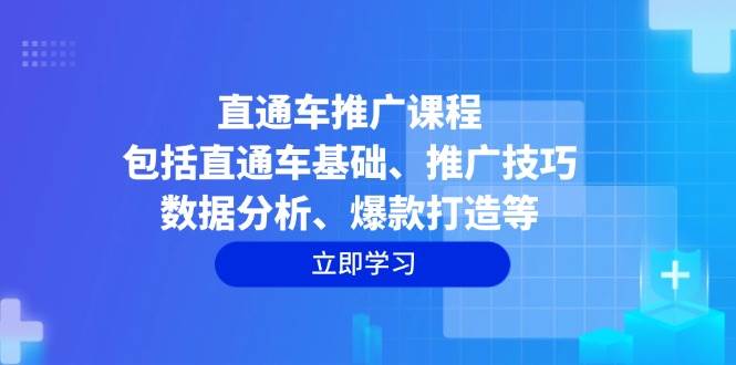 （14001期）直通车推广课程：包括直通车基础、推广技巧、数据分析、爆款打造等-三石资源库