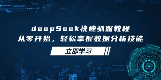 （14536期）deepSeek快速驯服教程，从零开始，轻松掌握数据分析技能-三石资源库