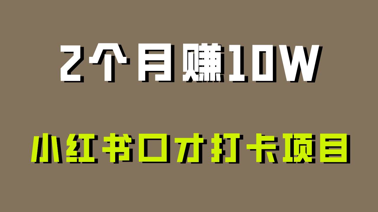 好上手，0投入，上限很高，小红书口才打卡项目解析，非常适合新手-三石淘金网