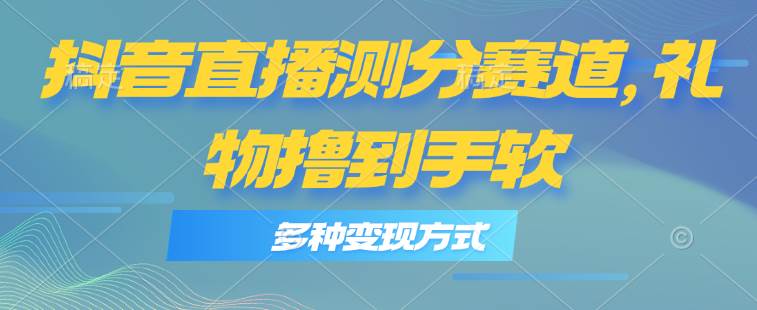（11380期）抖音直播测分赛道，多种变现方式，轻松日入1000+-三石资源库