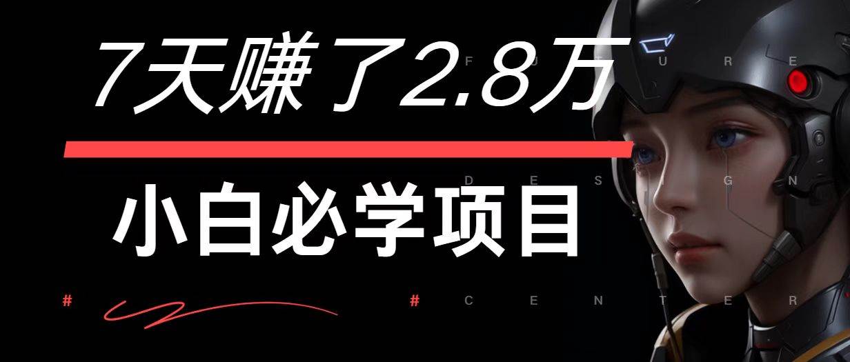 7天赚了2.8万！每单利润最少500+，轻松月入7万+小白有手就行-三石淘金网