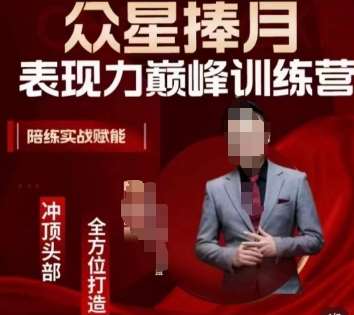 众星捧月表现力巅峰训练营，全方位打造，陪练实战赋能-三石资源库