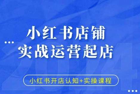 小红书店铺实战运营起店，小红书开店认知+实操课程-三石淘金网