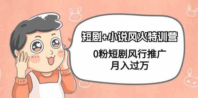 小说+短剧风火特训营，0粉短剧小说风行推广，实现月入过万-三石淘金网