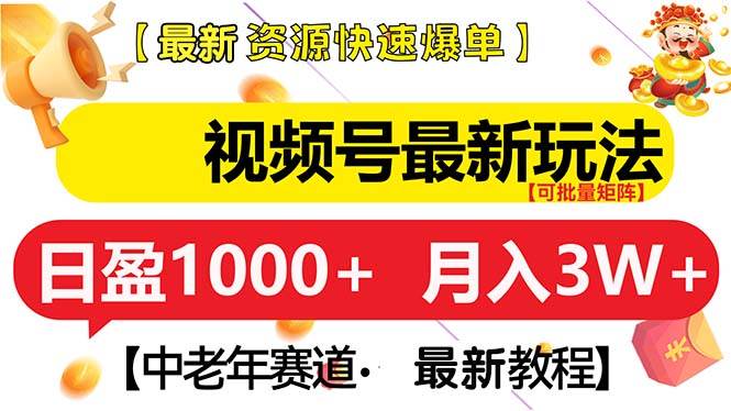（13530期）视频号最新玩法 中老年赛道 月入3W+-三石资源库