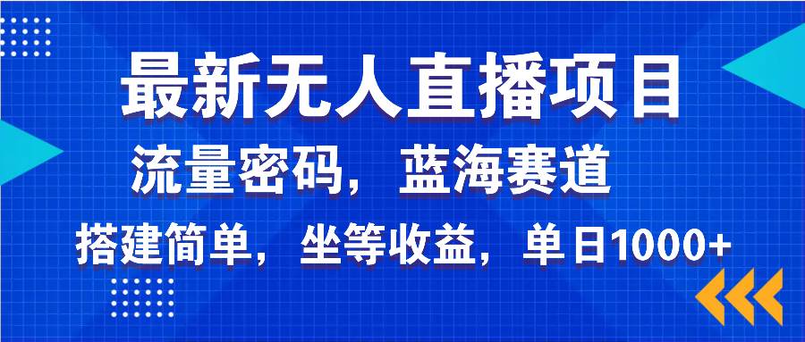 （14174期）最新无人直播项目—美女电影游戏，轻松日入3000+，蓝海赛道流量密码，…-三石资源库