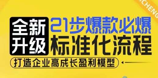 21步爆款必爆标准化流程，全新升级，打造企业高成长盈利模型-三石淘金网