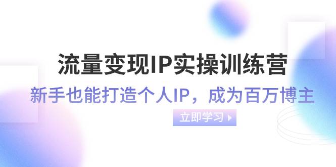 （8134期）流量变现-IP实操训练营：新手也能打造个人IP，成为百万 博主（46节课）-三石资源库