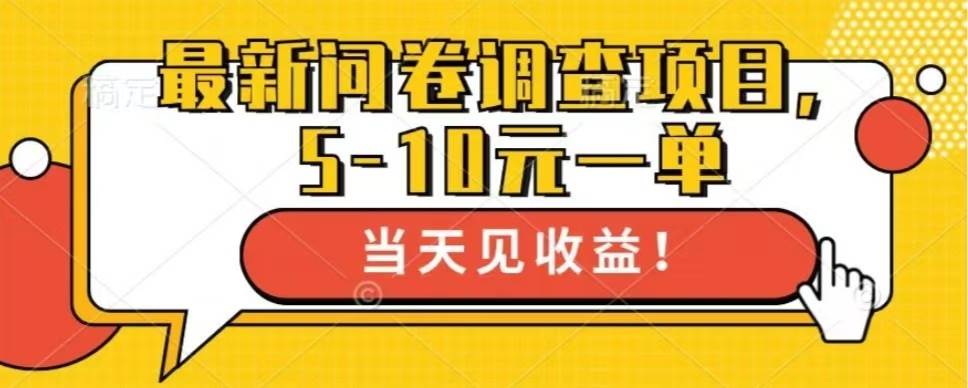 （13167期）最新问卷调查项目，单日零撸100＋-三石资源库