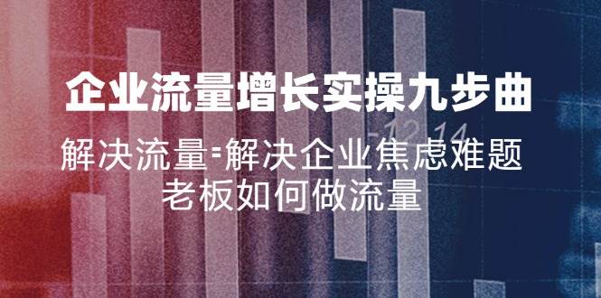 （11822期）企业流量增长实战九步曲，解决流量=解决企业焦虑难题，老板如何做流量-三石资源库