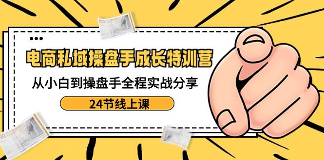（8723期）电商私域-操盘手成长特训营：从小白到操盘手全程实战分享-24节线上课-三石资源库