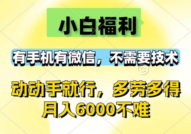 （12565期）小白福利，有手机有微信，0成本，不需要任何技术，动动手就行，随时随…-三石资源库