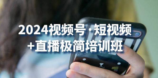 2024视频号短视频+直播极简培训班：抓住视频号风口，流量红利-三石资源库