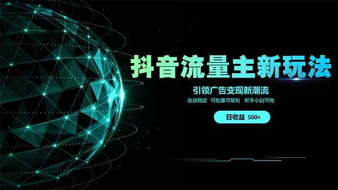 （14204期）抖音流量主新玩法 2025新风口 引领广告变现新潮流  单日500+  手把手…-三石资源库