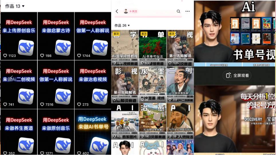 （14284期）Deep seek项目拆解+卡通数字人25年4月新玩法日引200+创业粉十分钟一条…-三石资源库