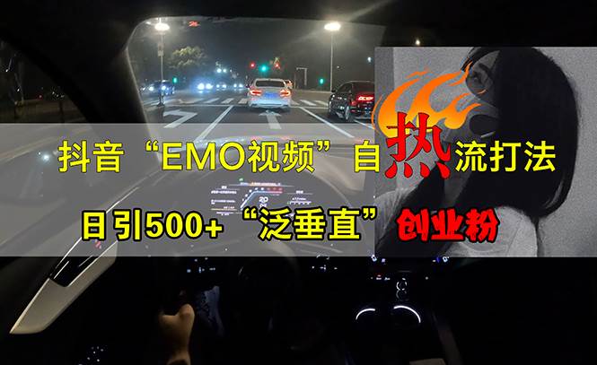（13029期）抖音EMO视频自热打法，日引500+“泛垂直”创业粉-三石资源库