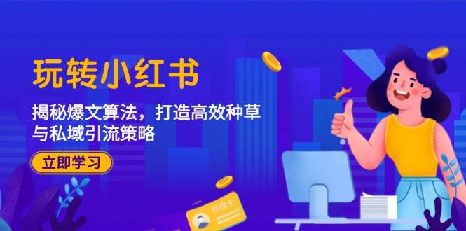玩转小红书：揭秘爆文算法，打造高效种草与私域引流策略-三石资源库