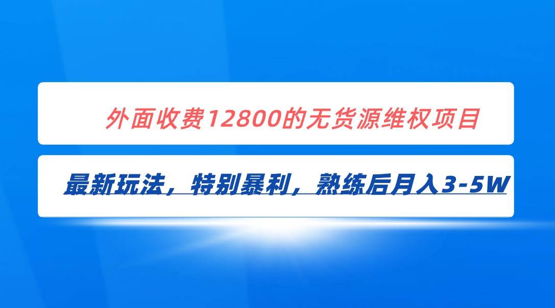 全网首发！外面收费12800的无货源维权最新暴利玩法，轻松月入3-5W-三石淘金网