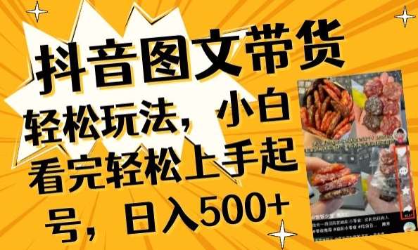 抖音图文带货已过时?那你不如仔细看看这个,小白看完轻松上手起号,日入500+不是梦【揭秘】-三石资源库