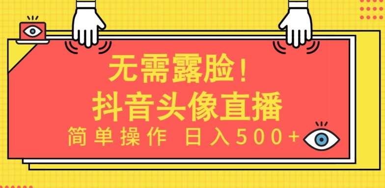 无需露脸，Ai头像直播项目，简单操作日入500+【揭秘】-三石资源库