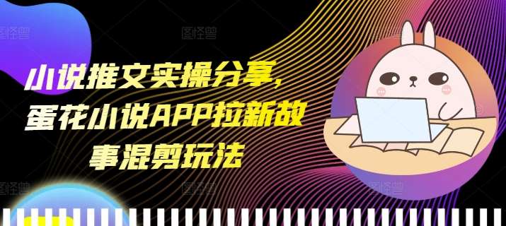 小说推文实操分享，蛋花小说APP拉新故事混剪玩法-三石资源库