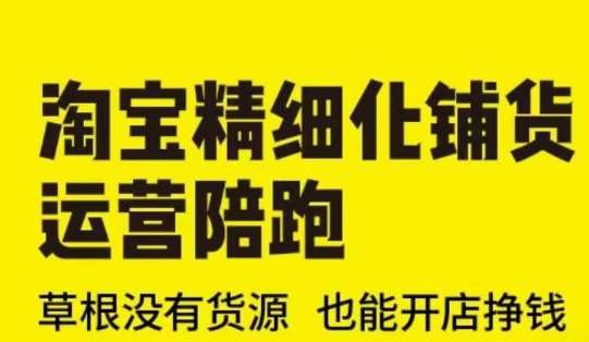 淘宝精细化铺货运营陪跑(部分更新至2025)，草根没有货源 也能开店挣钱-三石资源库