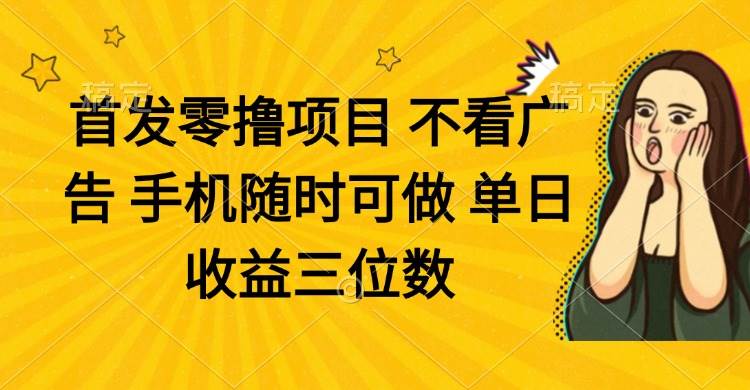 （14505期）零撸项目 不看广告 手机随时可做 单日收益三位数-三石资源库
