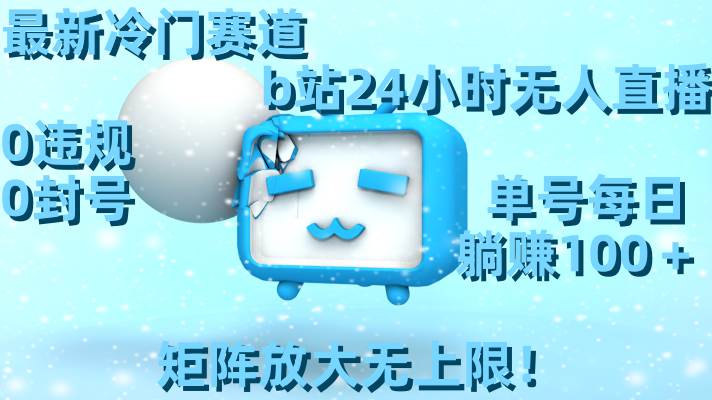 （8770期）最新冷门赛道，b站24小时无人直播 0违规0封号，单号每日躺赚100＋矩阵放…-三石资源库