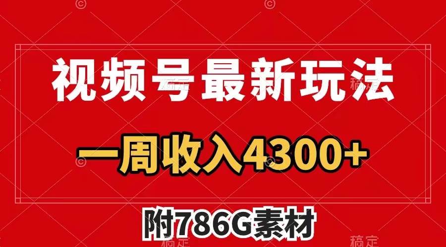 （7969期）视频号最新玩法 广告收益翻倍 几分钟一个作品 一周变现4300+（附786G素材）-三石资源库
